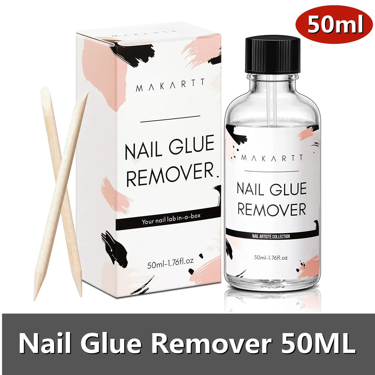 Makartt Nail Glue with Glue Remover Kit, Super Strong Nail Glue for Acrylic Nails Press on Nails,30Ml/ 50ML Glue off Debonder