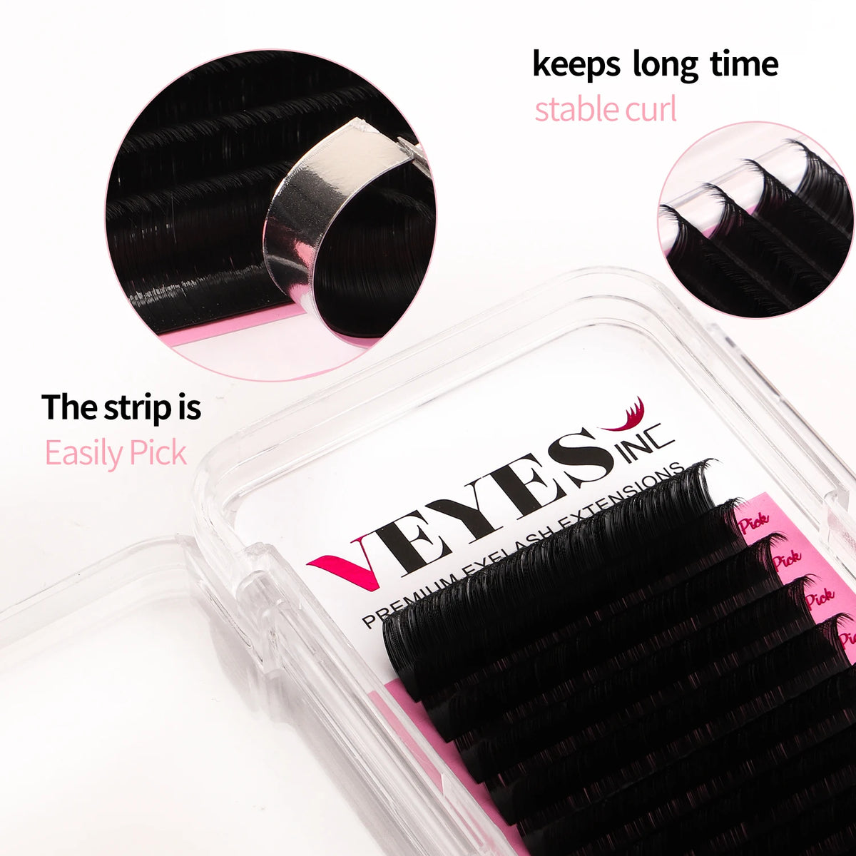 Individual Faux Mink Eyelash Extensions – Classic Natural Lashes, 8-20mm Bulk Pack
