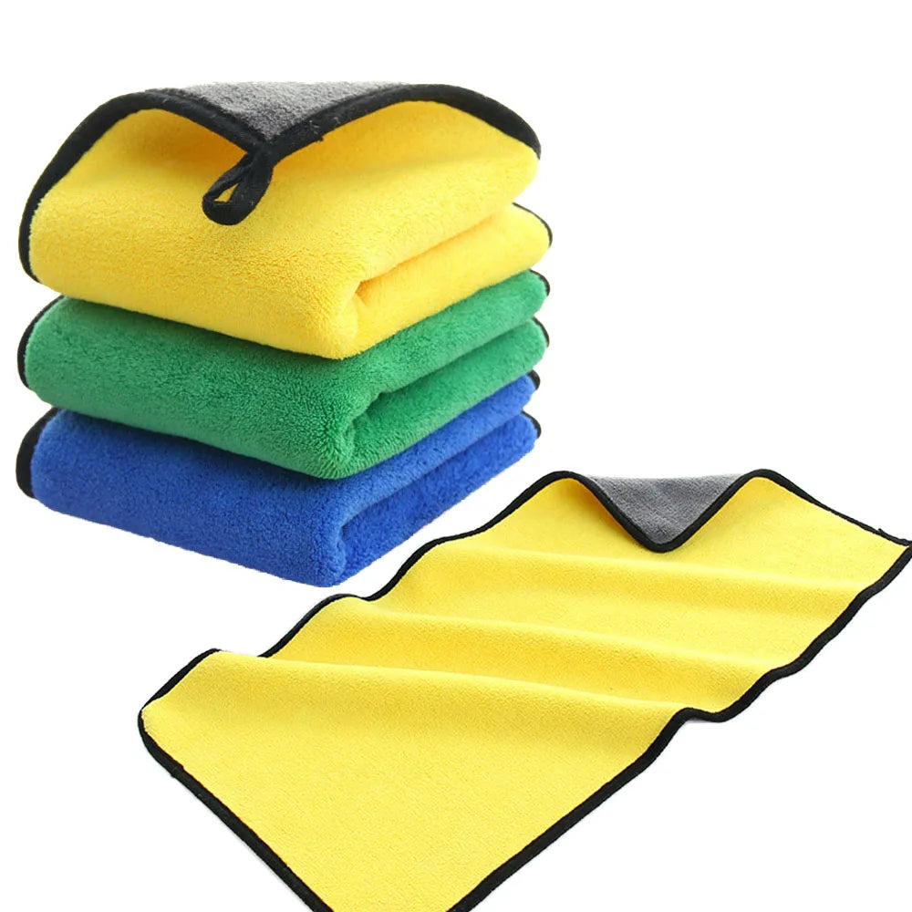 Car Cleaning Towel Microfiber Cloth Soft Super Absorbent Quick-Drying Towel Professional Detailing Rags Car Wash Accessories