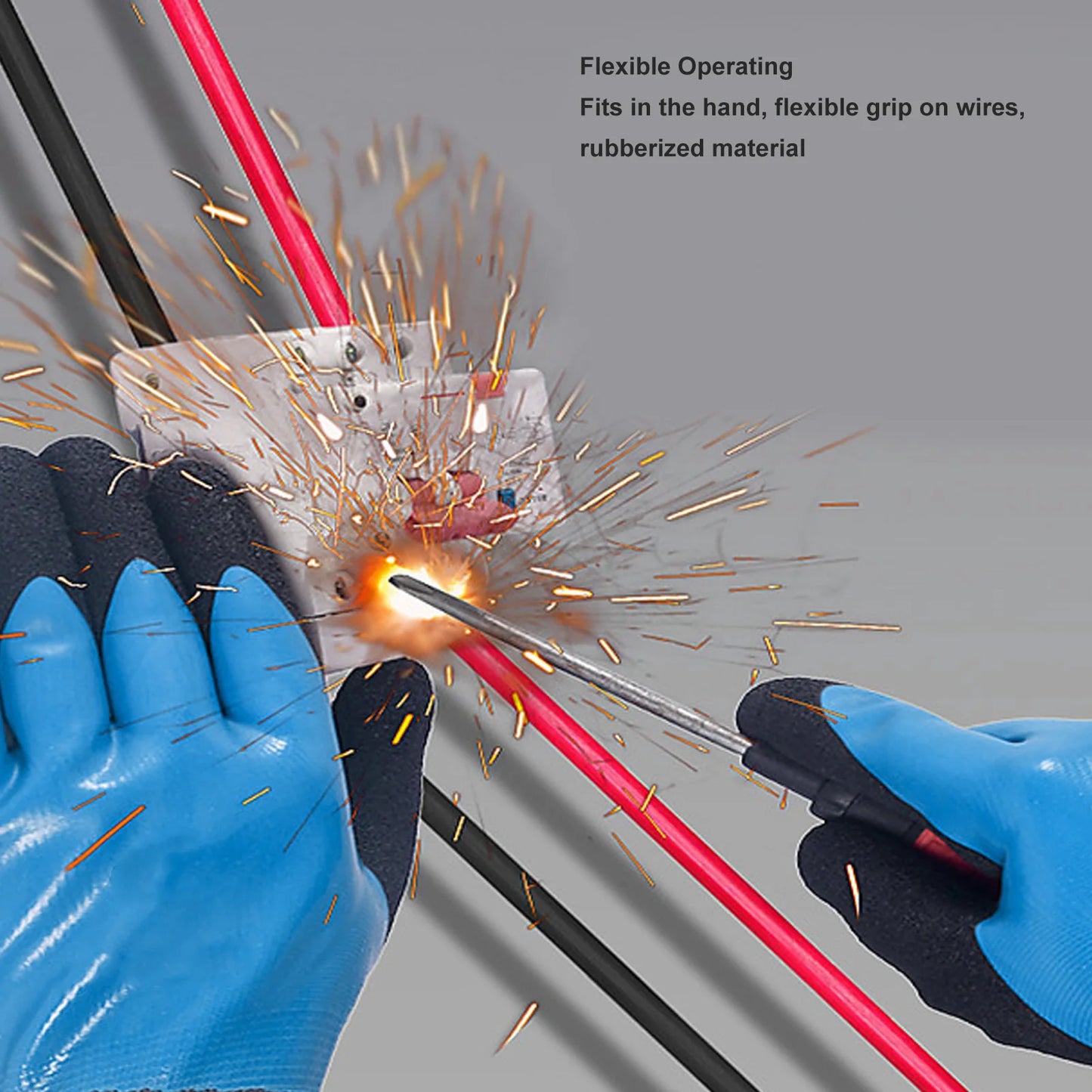 Electrical Insulated Rubber Gloves Insulation Work Gloves 1000V Voltage Proof 360° Electrical Insulated Gloves for Electrician
