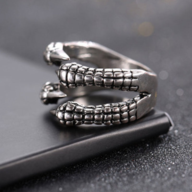 Retro Personality Open Ring Domineering Retro Eagle Claw Ring Men's Ring