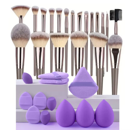 3-20PCS Makeup Brushes Set Eyeshadow Fluffy Foundation Concealer Blush Highlighter Storage Box Female Cosmetics Beauty Tools