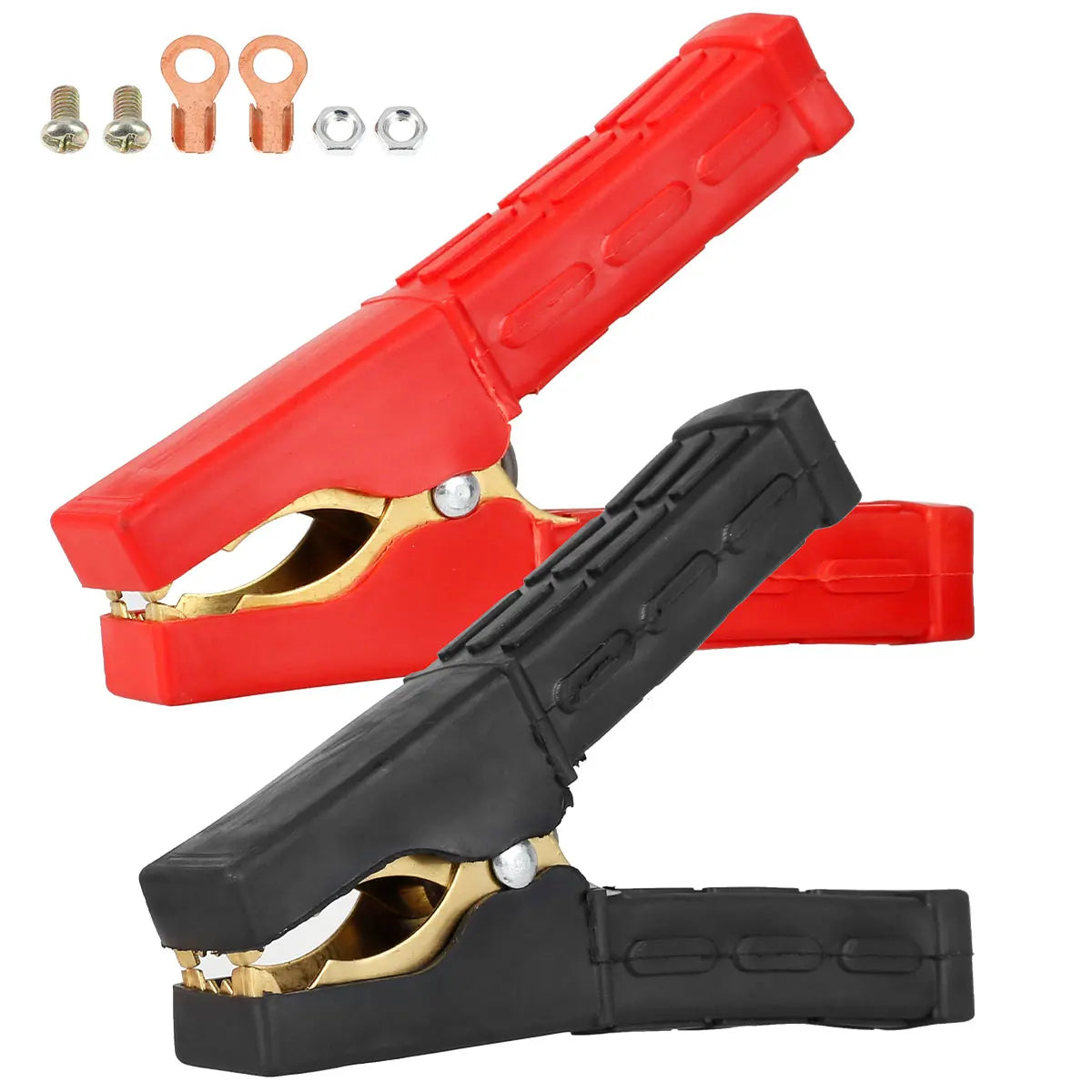 2Pcs 500-1000Amp Heavy Duty Copper Alligator Clips Terminal Test Electrical Battery Crocodile Clamp for Jumper Cables Boost