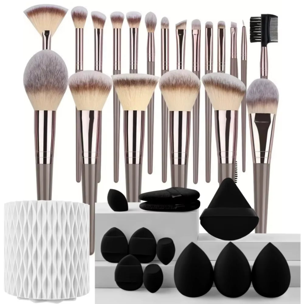 3-20PCS Makeup Brushes Set Eyeshadow Fluffy Foundation Concealer Blush Highlighter Storage Box Female Cosmetics Beauty Tools