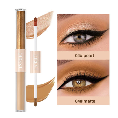 Double End Glitter Matte Eye Shadow Stick Pencil Eyeshadow Makeup Waterproof Bicolor Shimmer Cosmetics Beauty Makeup Tool