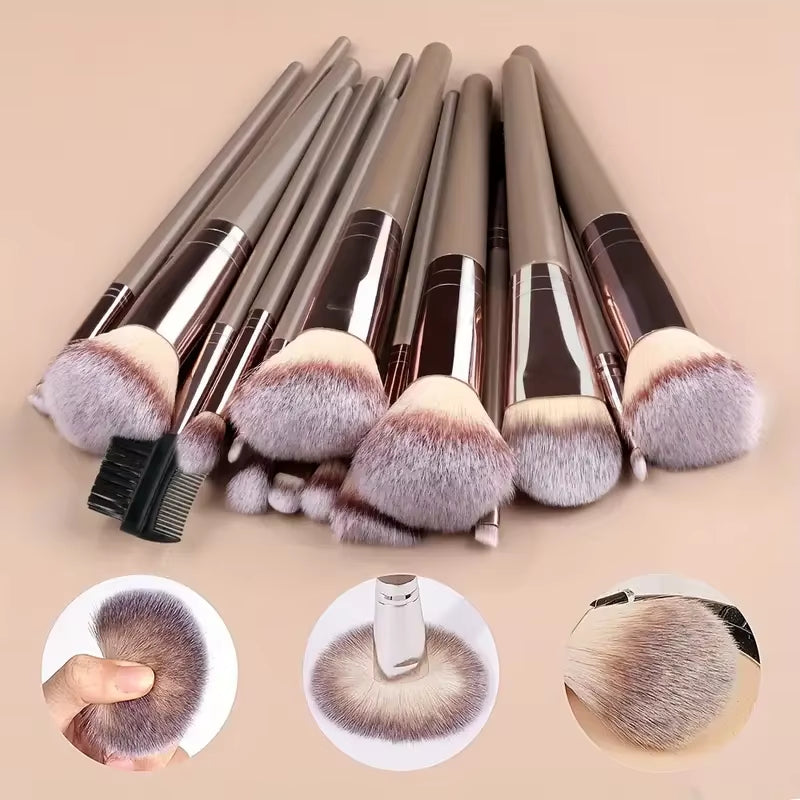 3-20PCS Makeup Brushes Set Eyeshadow Fluffy Foundation Concealer Blush Highlighter Storage Box Female Cosmetics Beauty Tools
