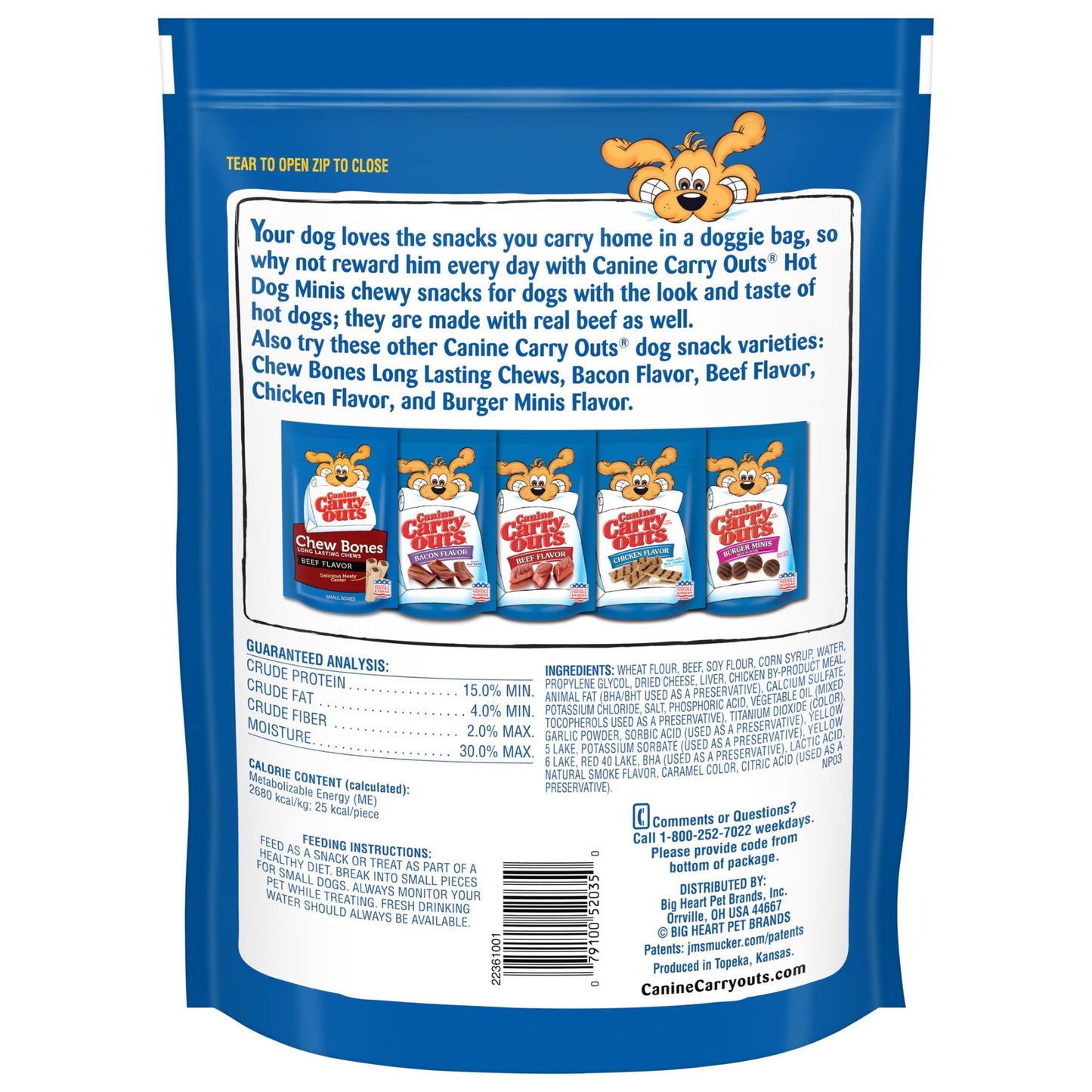 Hot Dog Minis Dog Treats, 22.5Oz Bag