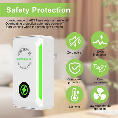 Electric Energy Saver Smart Power Saver Portable Electricity Saving Box US/EU Plug Socket Adapter for Cost Reducing Office Home
