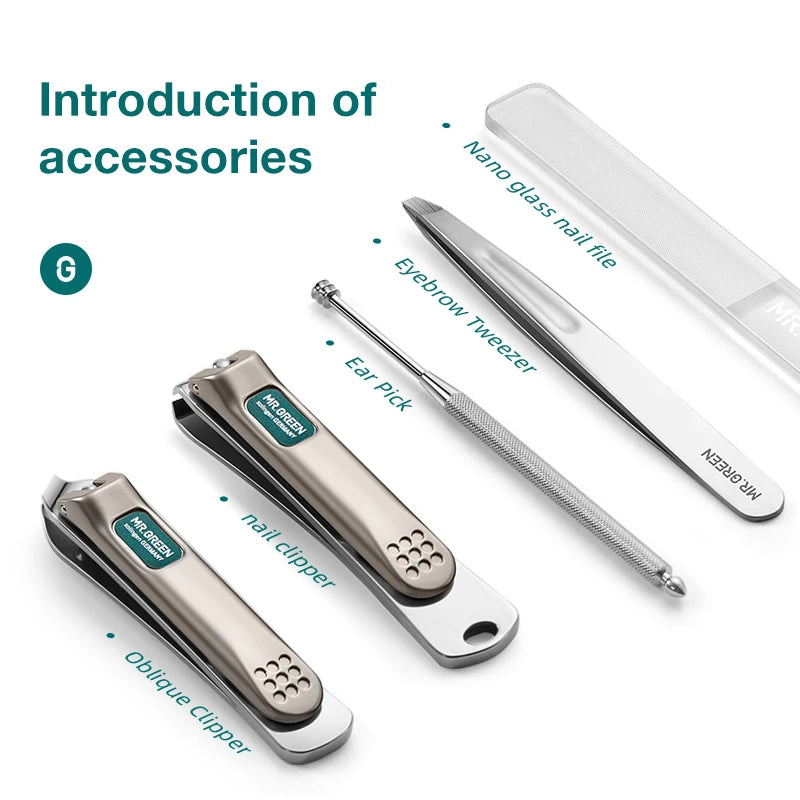 Fashionable Manicure Sets Personal Care Tools Stainless Steel Travel Kits Nail Clippers Eyebrow Tweezer