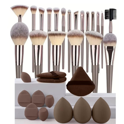 3-20PCS Makeup Brushes Set Eyeshadow Fluffy Foundation Concealer Blush Highlighter Storage Box Female Cosmetics Beauty Tools