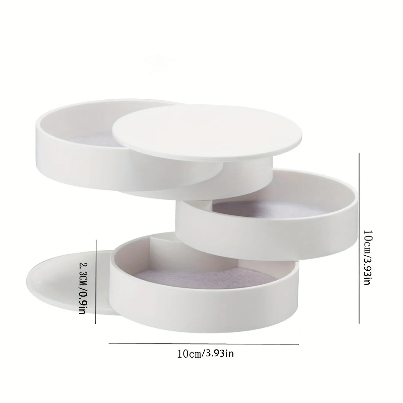 Rotating Multi-Layer Desktop Storage Box Hair Accessories Jewelry Makeup Boxnwith Lid Dustproof Jewelry Box Jewelry Storage Box