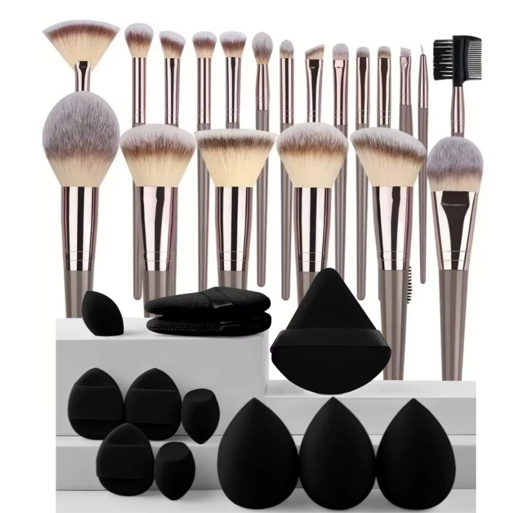 3-20PCS Makeup Brushes Set Eyeshadow Fluffy Foundation Concealer Blush Highlighter Storage Box Female Cosmetics Beauty Tools