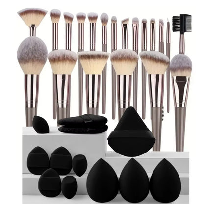 3-20PCS Makeup Brushes Set Eyeshadow Fluffy Foundation Concealer Blush Highlighter Storage Box Female Cosmetics Beauty Tools