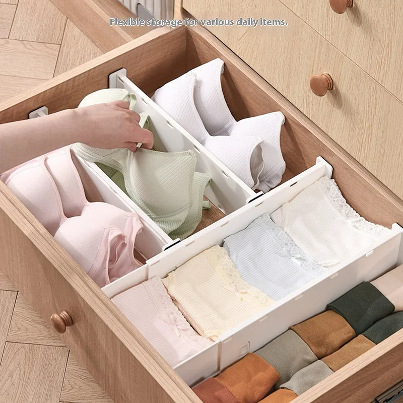 Drawer Organizer Dividers for Clothes Underwear Socks Storage Box Partition Boards for Kitchenware Cosmetics Free-Combination