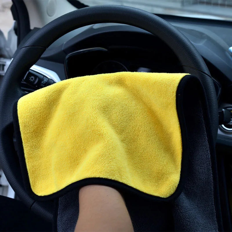 Car Cleaning Towel Microfiber Cloth Soft Super Absorbent Quick-Drying Towel Professional Detailing Rags Car Wash Accessories