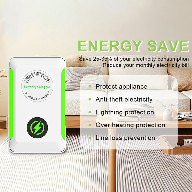 Electric Energy Saver Smart Power Saver Portable Electricity Saving Box US/EU Plug Socket Adapter for Cost Reducing Office Home