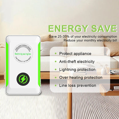 Electric Energy Saver Smart Power Saver Portable Electricity Saving Box US/EU Plug Socket Adapter for Cost Reducing Office Home