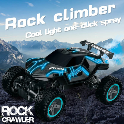 4WD RC Drift Car with Music Led Lights 2.4G Gesture Radio Remote Control Spray Stunt Car 360° Rotating Climbing Car Toys Gift