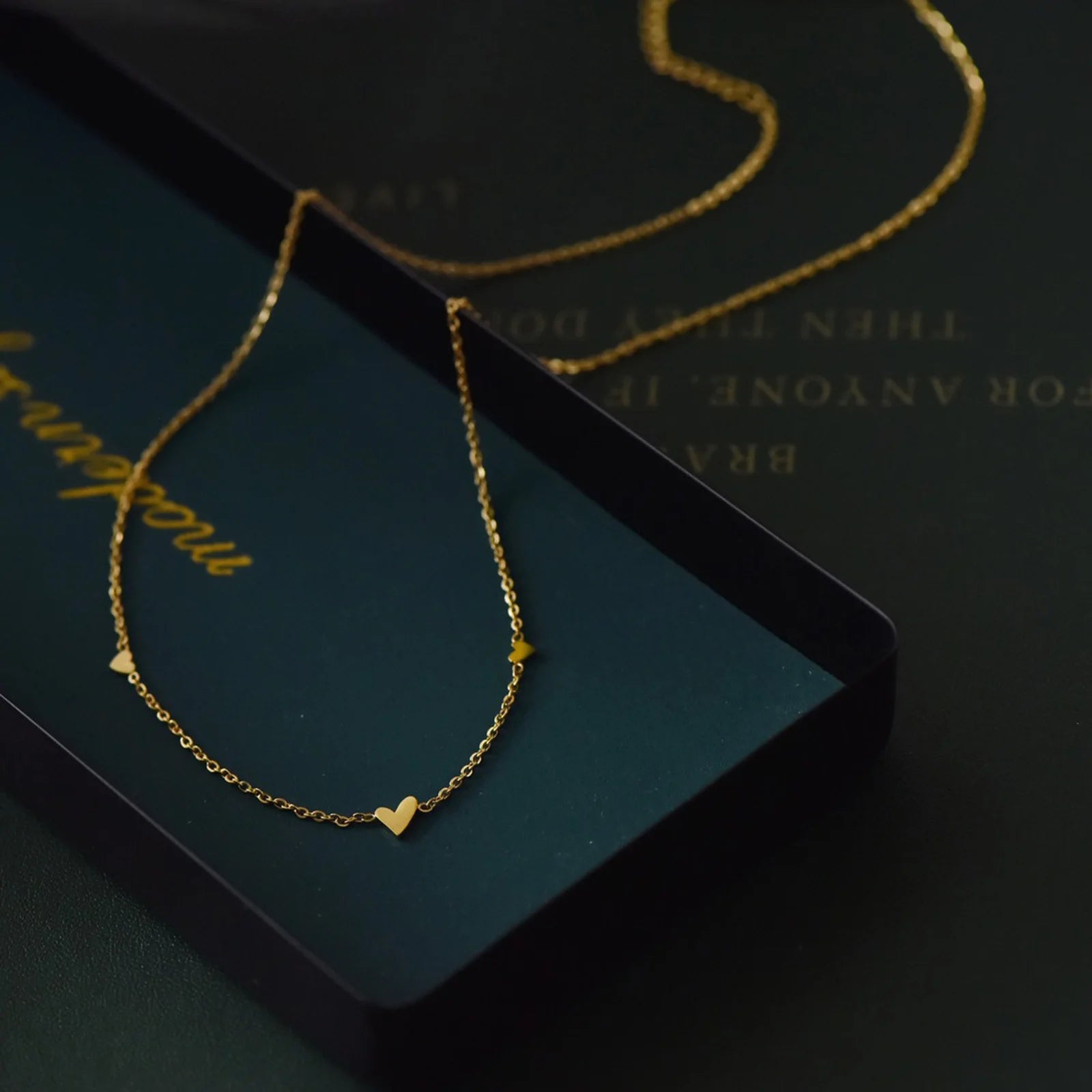 316L Stainless Steel Mini Heart Clavicle Chain Choker Necklace Women Chain Necklace Simple Jewelry