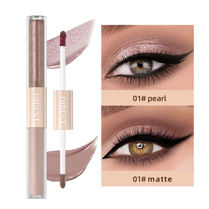 Double End Glitter Matte Eye Shadow Stick Pencil Eyeshadow Makeup Waterproof Bicolor Shimmer Cosmetics Beauty Makeup Tool