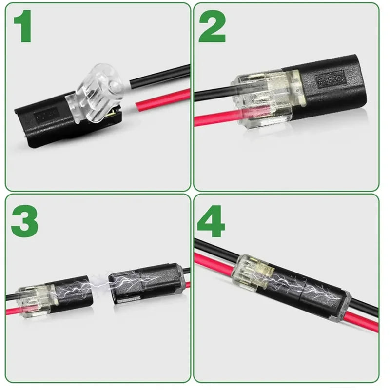 20PCS 2 Pin Way Plug Waterproof Electrical Connector Car Wire Cable Automotive Electrical Connector Strip Terminal Connection