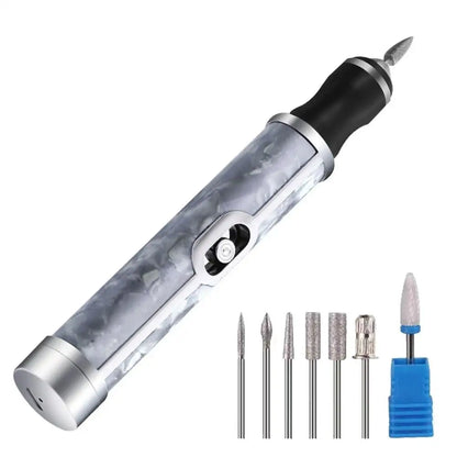 Electric Nail File Set Nails 4 Speeds Acrylic Nail Tool Thick Nails Edge Shaping Polishing Grinding Nursing Toe Nail Grinder Kit