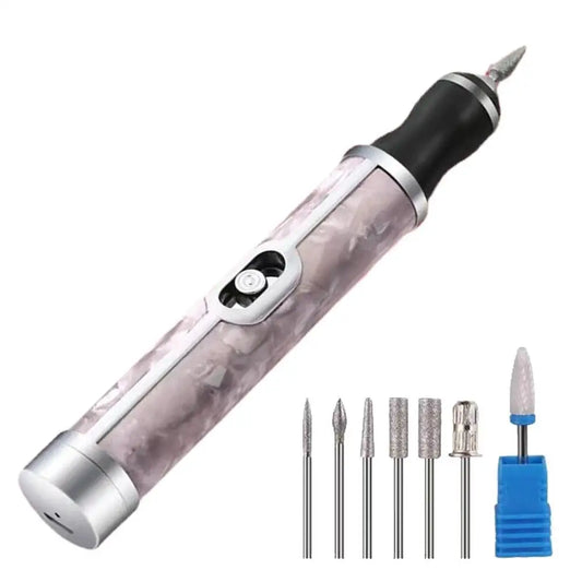 Electric Nail File Set Nails 4 Speeds Acrylic Nail Tool Thick Nails Edge Shaping Polishing Grinding Nursing Toe Nail Grinder Kit
