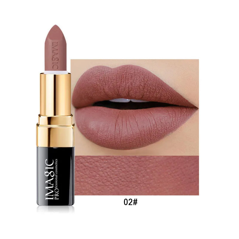 12-Color Lipstick Matte Waterproof Velvet Pigment Nude Rouge Waterproof Long Lasting Lip Profissional Cosmetics Beauty