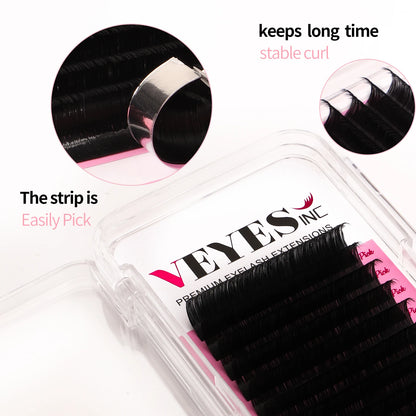 Individual Faux Mink Eyelash Extensions – Classic Natural Lashes, 8-20mm Bulk Pack