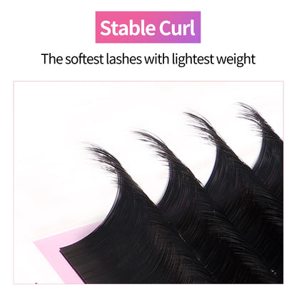 Individual Faux Mink Eyelash Extensions – Classic Natural Lashes, 8-20mm Bulk Pack