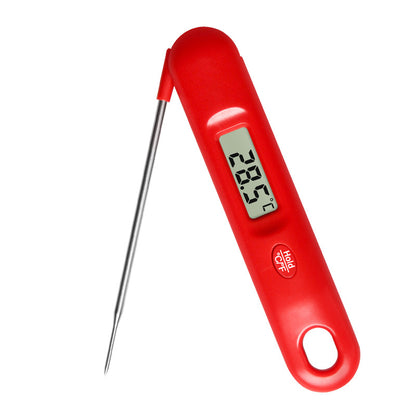 Electronic Digital Display Folding Food Thermometer Meat Digital Thermometer Kitchen Stainless Steel Probe Baking Water Thermometer