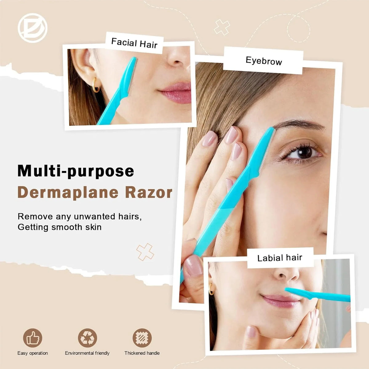 Eyebrow Razor Kit – Multifunction Facial Hair Removal Trimmer with Storage Container