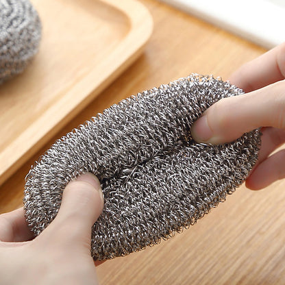 Stainless Steel Scrubber Pads – Heavy Duty Steel Wool for Kitchen & Bathroom, 6/12pcs