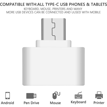 USB 2.0 to Type-C Adapter – USB Female to Type-C Male Converter