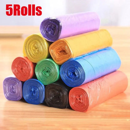 PE Disposable Garbage Bags – Durable & Portable, 5 Rolls/100PCS, 45x50cm