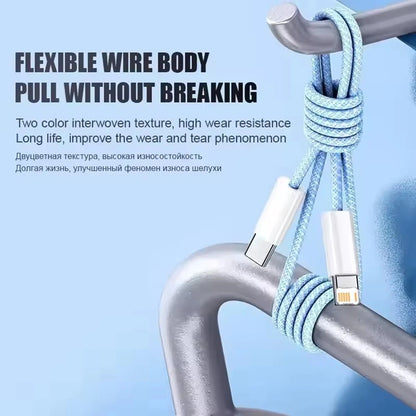 35W Fast Charge Braided USB-C Cable – PD Quick Charging Data Cable for iPhone, 1m/2m