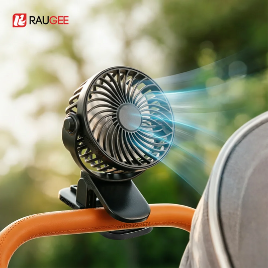 Mini Clip Fan – USB Rechargeable Stroller & Desk Fan