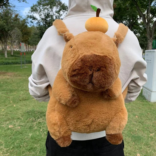 Capybara Plush Backpack – Kawaii Mini Knapsack Shoulder Bag, 33cm