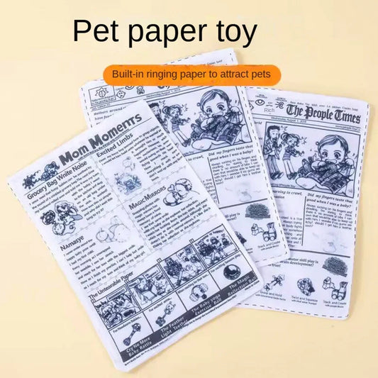 Pet Crinkle Paper Toy – Interactive Sniffing & Chew Toy for Cats & Dogs