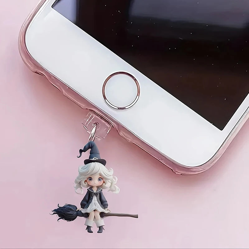 Cute Cat & Dog Dust Plug Pendant – Type-C Charging Port Protector for iPhone