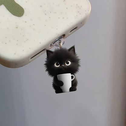 Cute Cat & Dog Dust Plug Pendant – Type-C Charging Port Protector for iPhone