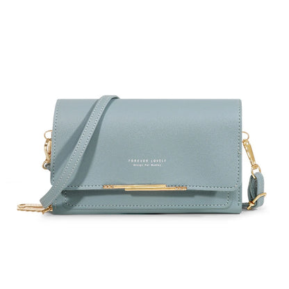 Women's Korean PU Leather Wallet – Large Capacity Multi-Card Crossbody Phone Bag
