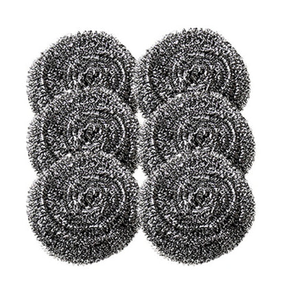 Stainless Steel Scrubber Pads – Heavy Duty Steel Wool for Kitchen & Bathroom, 6/12pcs