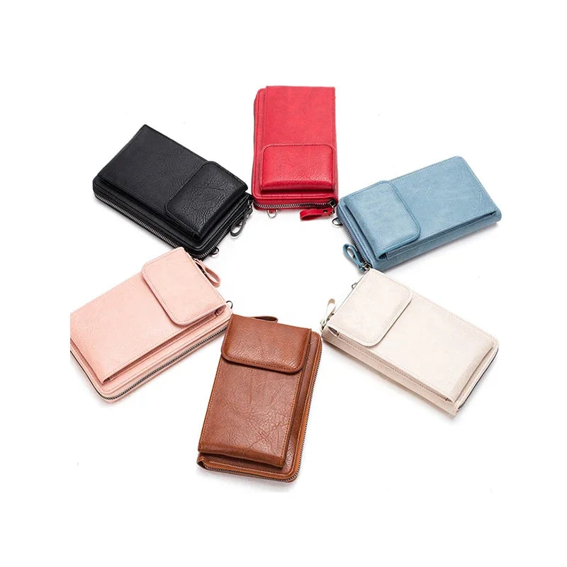 MIYIN Retro PU Leather Crossbody Bag – Women's Casual Phone Shoulder Bag
