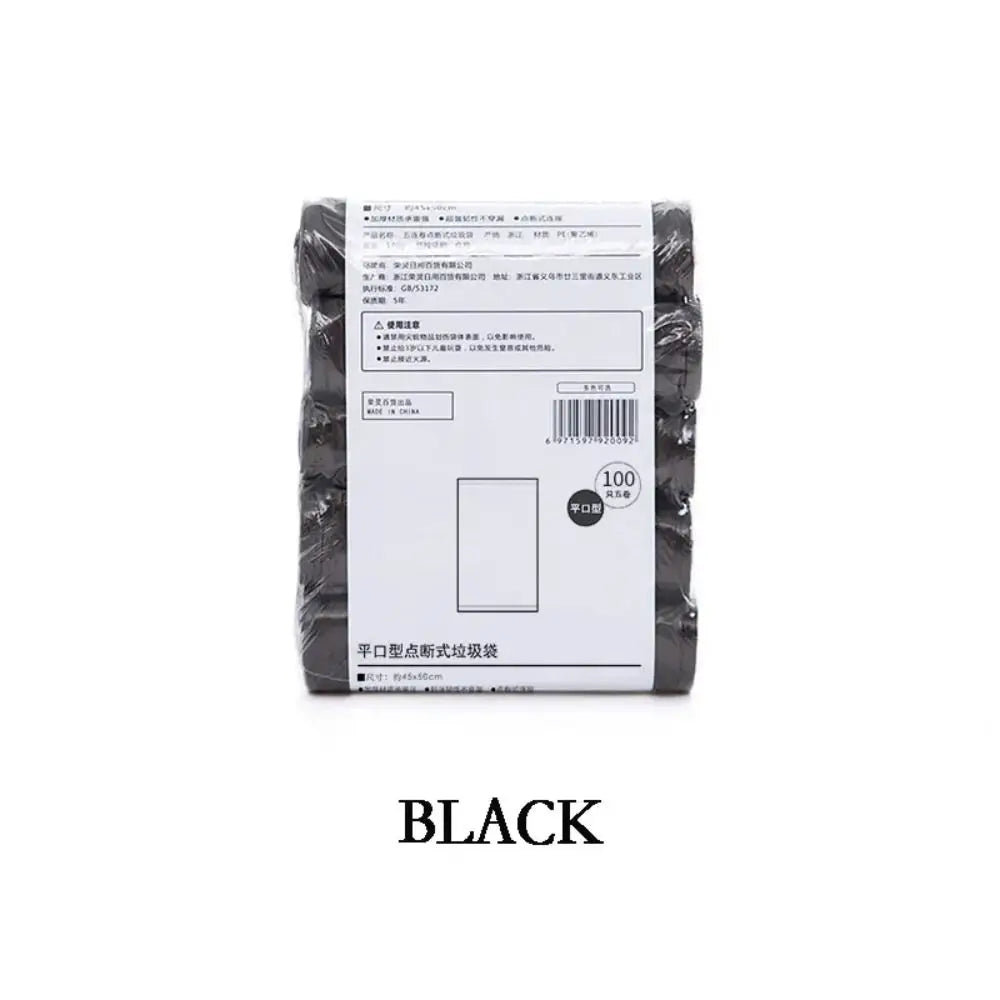 PE Disposable Garbage Bags – Durable & Portable, 5 Rolls/100PCS, 45x50cm