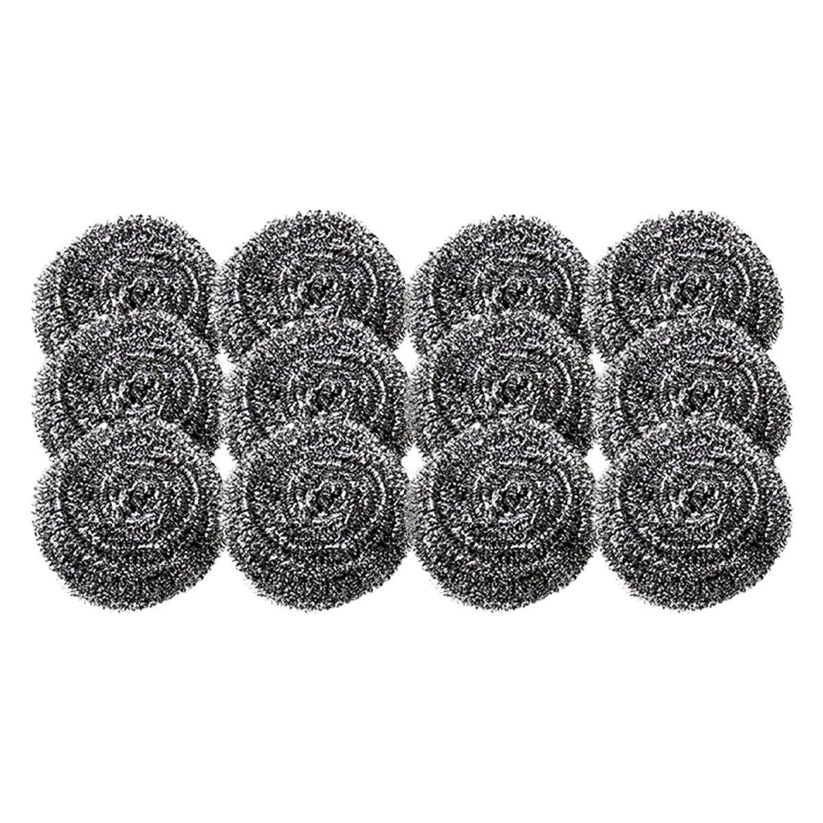 Stainless Steel Scrubber Pads – Heavy Duty Steel Wool for Kitchen & Bathroom, 6/12pcs