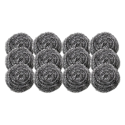Stainless Steel Scrubber Pads – Heavy Duty Steel Wool for Kitchen & Bathroom, 6/12pcs