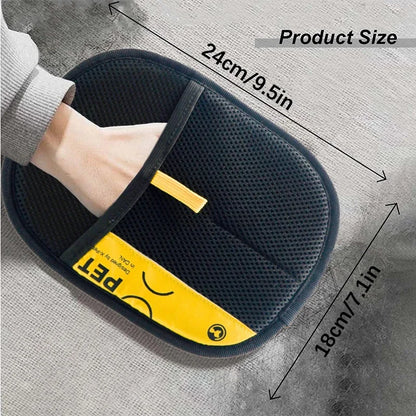 Electrostatic Pet Hair Remover Glove – Reusable 2-in-1 Grooming Glove & Lint Roller