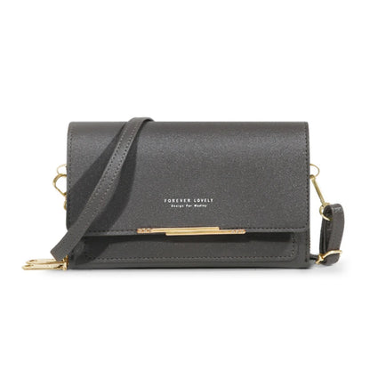 Women's Korean PU Leather Wallet – Large Capacity Multi-Card Crossbody Phone Bag