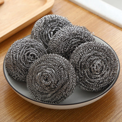 Stainless Steel Scrubber Pads – Heavy Duty Steel Wool for Kitchen & Bathroom, 6/12pcs